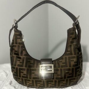 Authentic Fendi Zucca Chef Hobo Bag – Vintage Monogram Canvas – Early 2000s